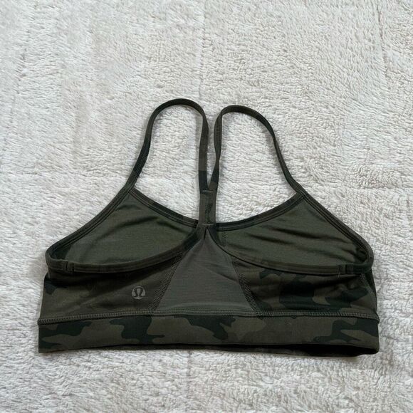 Lululemon Flow Y Savasana Camo Sports Athletic Bra - Picture 1 of 5